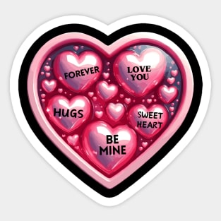 Valentine's Day Hearts Sticker